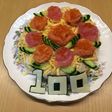 ちらし寿司 お寿司ケーキ 100日祝い