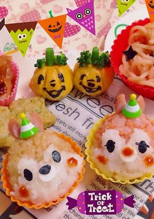 キャラ弁 ☆簡単！チップ&デールおにぎり-レシピのメイン写真