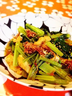 小松菜と薄揚げの簡単煮-レシピのメイン写真