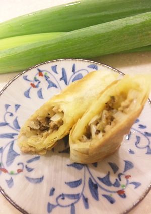 香りが身上♪ 黒七味＆葱味噌の春巻き-レシピのメイン写真