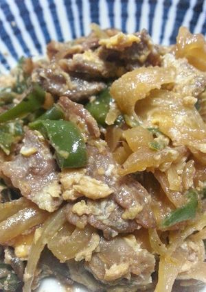 牛コマで2日目のすき焼き風炒め-レシピのメイン写真