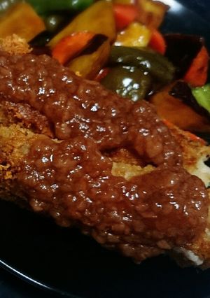 さつまいもの豚バラ揚げ梅肉ソースがけ-レシピのメイン写真