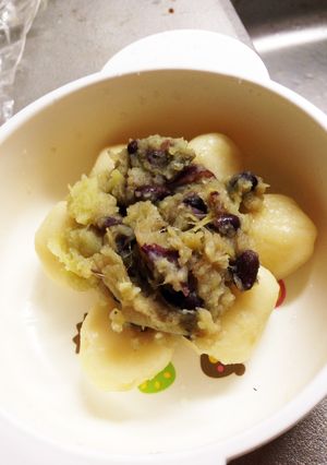 子どもとお団子クッキング〜芋小豆餡かけ-レシピのメイン写真