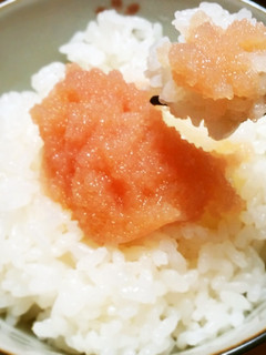 旨~い☆ホカホカご飯に明太子とゴマ油だけ-レシピのメイン写真