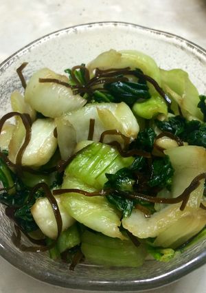 青梗菜の塩昆布あえ-レシピのメイン写真