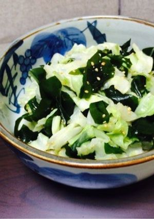 キャベツとワカメのごま酢和え-レシピのメイン写真