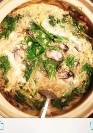 お店メニュー！牡蠣の鍋！美味しい！-レシピのメイン写真