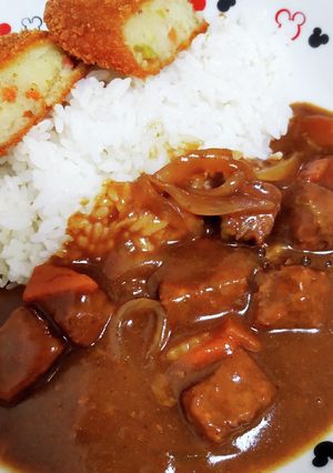 煮込み時間５分！サイコロステーキのカレー-レシピのメイン写真