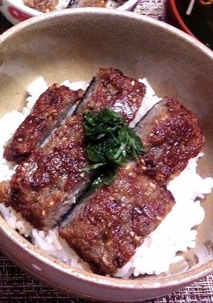 もっちり蓮根ベジ蒲焼き丼♪-レシピのメイン写真