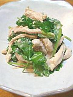 ゆで鶏と三つ葉のわさびマヨネーズ-レシピのメイン写真