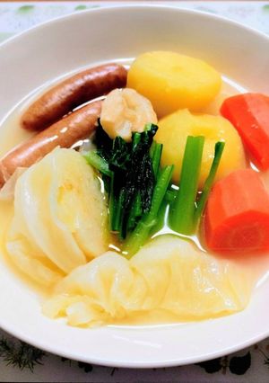 時短簡単夕飯！小松菜入り中華風ポトフスープ-レシピのメイン写真