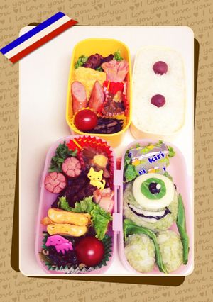 ギョロ目ちゃん☆かんたんキャラ弁-レシピのメイン写真