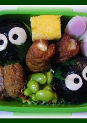となりのトトロ"まっくろくろすけ"弁当-レシピのメイン写真