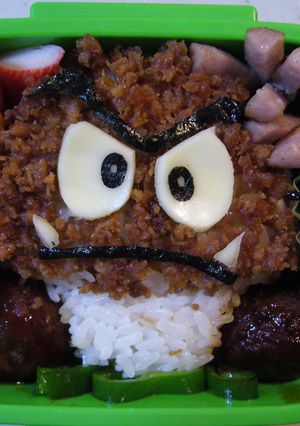 スーパーマリオ"クリボー"弁当-レシピのメイン写真