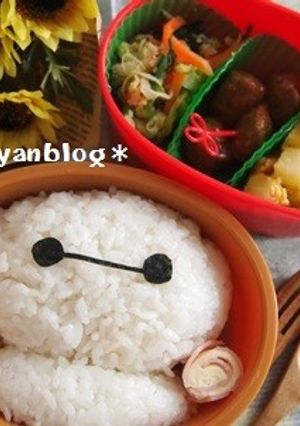 ご飯と海苔だけ！ベイマックスのキャラ弁-レシピのメイン写真