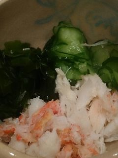 蟹とキュウリワカメの酢の物◎-レシピのメイン写真