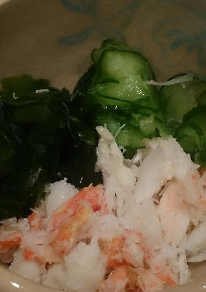 蟹とキュウリワカメの酢の物◎-レシピのメイン写真