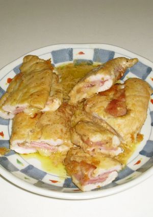 コルドンブルー：鶏肉ハムとチーズの挟み焼-レシピのメイン写真