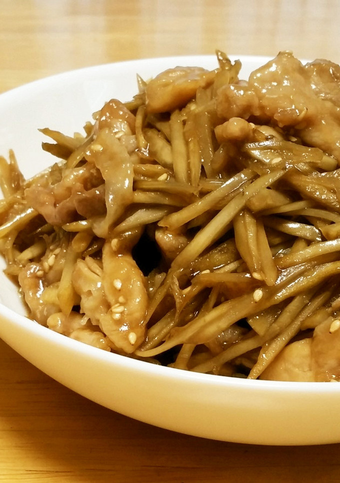 柔らか豚こまとゴボウの甘辛煮☆-レシピのメイン写真