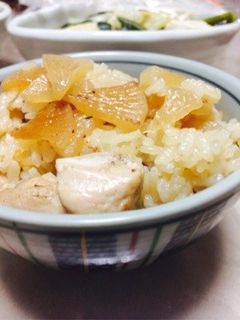 大根と鶏肉のほっこり炊き込みご飯-レシピのメイン写真