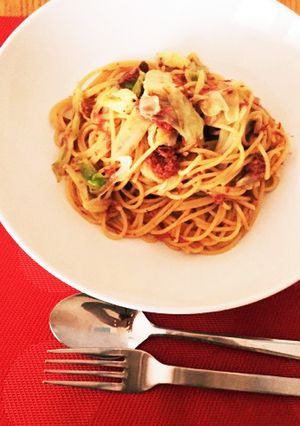 コンビーフとキャベツのパスタ-レシピのメイン写真