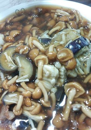 豚バラと茄子のなめこあんかけ-レシピのメイン写真