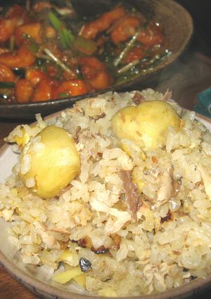 秋ですね☆栗とさんまの炊き込みご飯-レシピのメイン写真