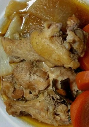 炊飯器で鳥手羽の正油煮(離乳食取分け)-レシピのメイン写真