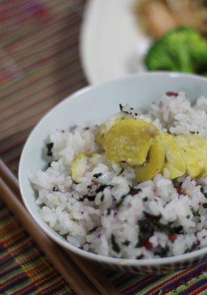 超簡単梅栗混ぜご飯-レシピのメイン写真