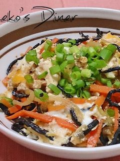 ひじきと豆腐の甘辛卵とじ-レシピのメイン写真
