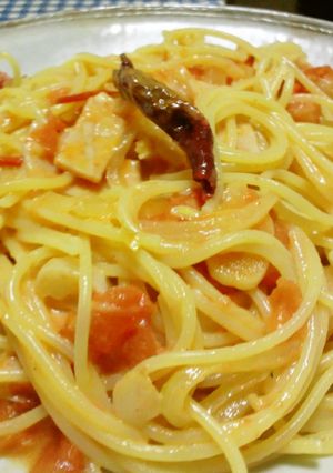 生トマトと溶けるチーズのスパゲティ-レシピのメイン写真
