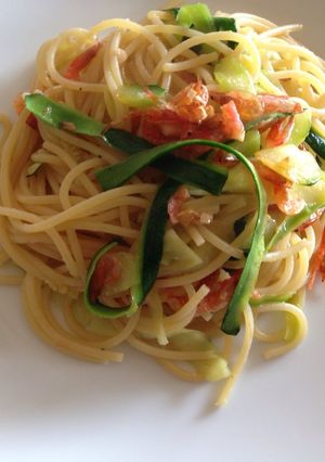 後を引く桜海老とズッキーニパスタ-レシピのメイン写真