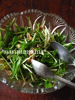 オイルサーディンの水菜サラダ-レシピのメイン写真
