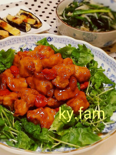 余った唐揚げで酢鶏サラダ-レシピのメイン写真