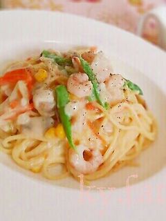 余ったクリームシチューでパスタ-レシピのメイン写真