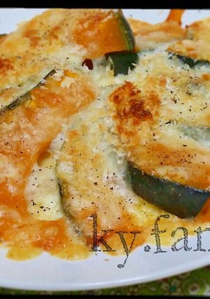 かぼちゃのﾁｰｽﾞ焼き-レシピのメイン写真