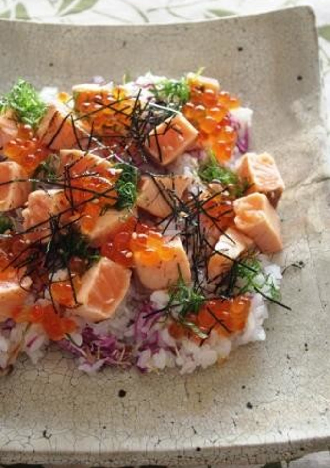 かきのもと（食用菊）のちらし寿司-レシピのメイン写真