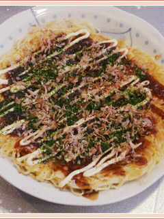 そうめんdeお好み焼き♡-レシピのメイン写真