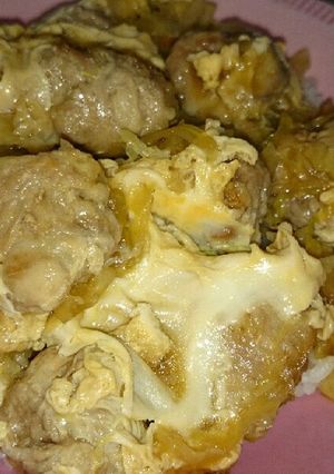 豚こま肉の簡単カツ煮風カツ丼-レシピのメイン写真