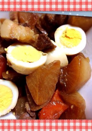 美味、豚バラ肉と大根の照り煮-レシピのメイン写真
