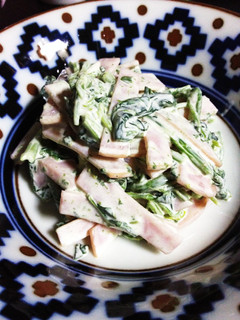 パパッと!ほうれん草とハムのマヨ和え-レシピのメイン写真