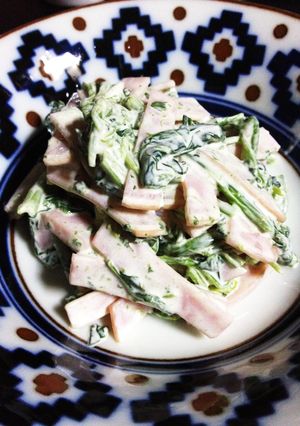 パパッと！ほうれん草とハムのマヨ和え-レシピのメイン写真