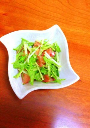 簡単♪水菜とトマトのマヨポンサラダ-レシピのメイン写真