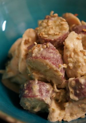 さつまいもと鶏ささみのぴりっと柚子風味-レシピのメイン写真