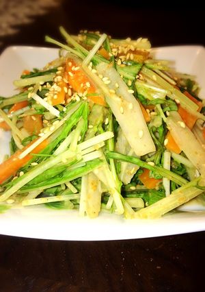 水菜とゴボウのサラダ-レシピのメイン写真