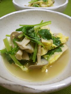高野豆腐としめじの卵とじ-レシピのメイン写真
