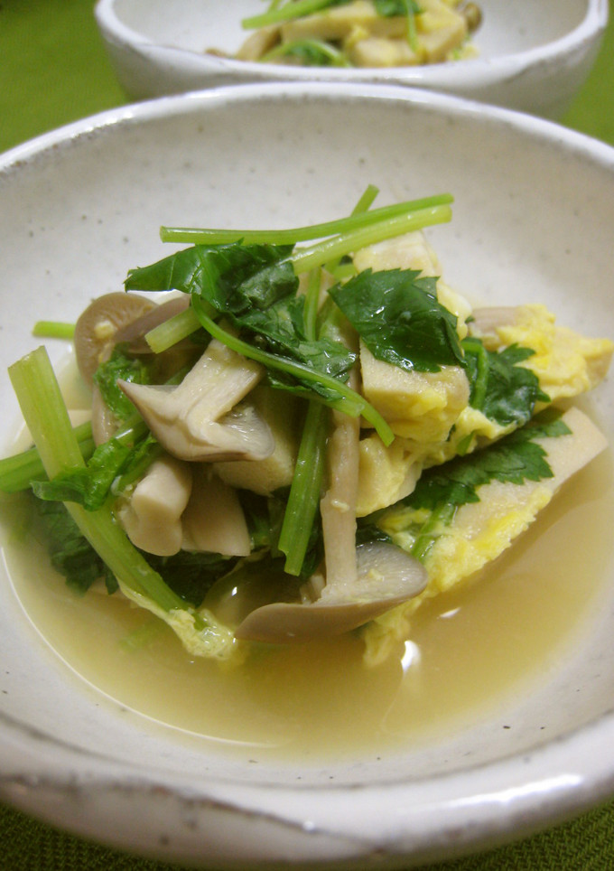 高野豆腐としめじの卵とじ-レシピのメイン写真