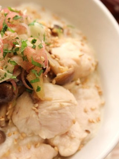 鶏ささみときのこの甘辛ねばねば丼-レシピのメイン写真