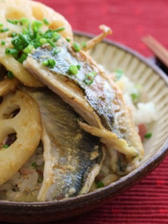 あじと根菜の甘辛丼-レシピのメイン写真