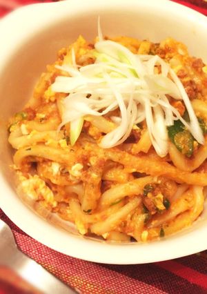 超簡単☆冬の旨辛麻婆うどん-レシピのメイン写真